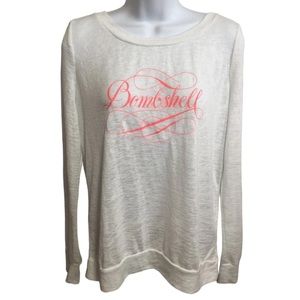 Victorias Secret Bombshell Sweater White oversized Size Small